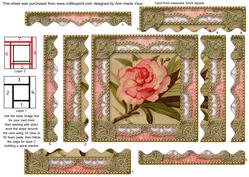 Pink Peony 2 Spiral Wavy Edge Stacker Card Front