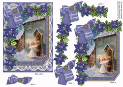 Choirboy Seasons Greetings 7x5in Fancy Lace Step by Step