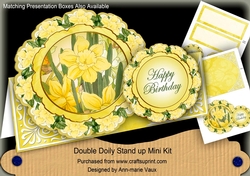 Happy Daffodils Double Lace Doily Mini Kit