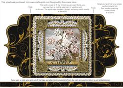 Black Carnations 1 Lace Bracket Wrap Card