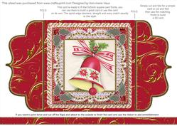 Christmas Bell 1 Lace Bracket Wrap Card