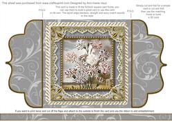 Black Carnations 2 Lace Bracket Wrap Card