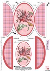 Pink Tulip Round Gatefold Card & Topper