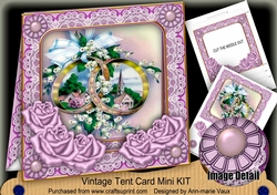 Lilac Rings Vintage 7inch Tent Card Mini Kit