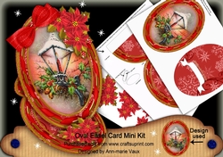 Christmas Lantern Oval Easel Card Mini Kit