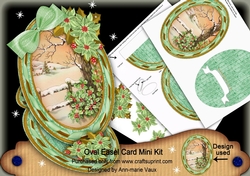 Winters Tale Oval Easel Card Mini Kit