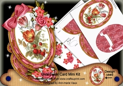 Red Tulips Oval Easel Card Mini Kit