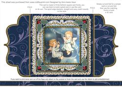 Singing Angels Lace Bracket Wrap Card