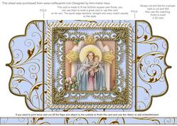 Mary and Baby Jesus Lace Bracket Wrap Card