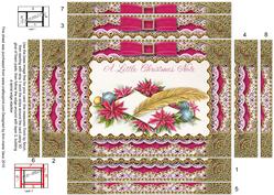 Christmas Note Spiral Edge Stacker 7x5in Card Front