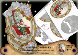 Christmas Stacks of Wishes Oval Easel Card Mini Kit