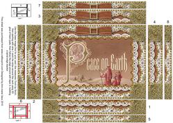 Peace on Earth Spiral Edge Stacker 7x5in Card Front