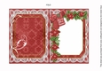 Red Poinsettia Across the Miles 7x5in Fancy Lace Foldable Insert