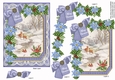 Snow Deer Merry Christmas 7x5in Fancy Lace Step by Step