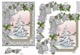 Snow Tree Merry Christmas 7x5in Fancy Lace Step by Step