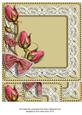 Biscuit Pink Rose Bud Spray 8x8inch Square Card Front