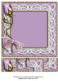 Lilac Single Rose Bud 8x8inch Square Card Front