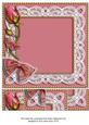 Pink Single Rose Bud 8x8inch Square Card Front