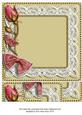 Biscuit Pink Single Rose Bud 8x8inch Square Card Front