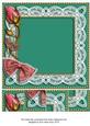 Teal Pink Single Rose Bud 8x8inch Square Card Front