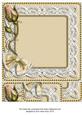 Cream Single Rose Bud 8x8inch Square Card Front