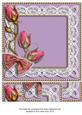 Lilac Pink Rose Bud Spray 8x8inch Square Card Front