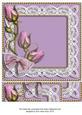 Lilac Rose Bud Spray 8x8inch Square Card Front