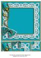 Blue Single Rose Bud 8x8inch Square Card Front