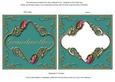 Teal Pink Grandmother Rose Fancies Sq Card Front and Frame