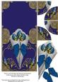 Vintage Blue Rose Bouquet Over the Edge Card with Stacker