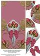 Vintage Plum Rose Bouquet Over the Edge Card with Stacker