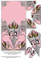 Metallic Pink Silver Rose Bouquet Over the Edge Card Stacker
