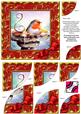 Christmas Red Robin Scallop 6in Duo Corner Stack Card Front