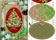 Elegant Christmas Tree Snow A5 Locket Card Front