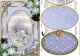 Blue Church Snow Christmas A5 Locket Card Front