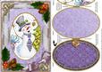 Snowman Holly Christmas A5 Locket Card Front