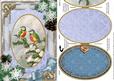 Christmas Blue Tits Snow A5 Locket Card Front