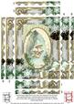 Snow Bells Snow Wavy Spiral Edge Stacker 7x5in Card Front