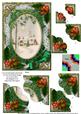 Winter Pub Holly 7x5inch Scalloped Duo Corner Stacker