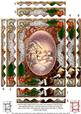 Snowy Village Holly Wavy Spiral Stacker 7x5in Card Front