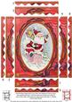 Chimney Santa Spiral Wavy Edge Stacker 7x5in Card Front