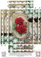 Christmas Roses Snow 7x5in Spiral Wavy Edge Stacker