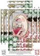 Santa Getting Ready Snow 7x5in Spiral Wavy Edge Stacker
