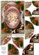 Snowy Village Holly 7x5inch All 4 Corner Stacker