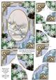 Snowy Church Snow 7x5inch All 4 Corner Stacker Card Front