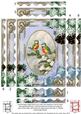 Christmas Blue Tits Snow 7x5in Spiral Wavy Edge Stacker