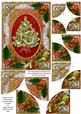 Elegant Tree Holly 7x5inch All 4 Corner Stacker Card Front