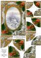 Blue Church Holly 7x5inch All 4 Corner Stacker Card Front