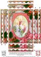 Candle Trio Holly 7x5in Spiral Wavy Edge Stacker