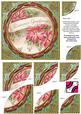 Pink Poinsettia Gold 6 Inch Duo Corner Stack Card Front
